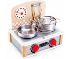Kinder-Küchenset HAPE "2-in-1 Küchen- & Grill-Set, 6-tlg." Spielzeug-Haushaltsgeräte silberfarben Kinder Altersempfehlung
