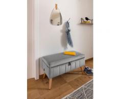 my home Truhenbank Amira, mit Staufach, in 3 Bezugsqualitäten silberfarben Truhenbänke Sitzbänke Stühle