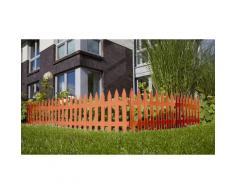 Prosperplast Beetumrandung Garden Classic, Minizaun braun Rasen- Beetbegrenzung Gartendekoration Gartenmöbel Gartendeko