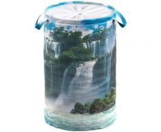 Sanilo Wäschekorb Wasserfall blau Badmöbel