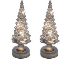 Creativ light LED Baum, 2 St., Tannenbaum aus Glas grau Baum Aktuelle Wohntrends
