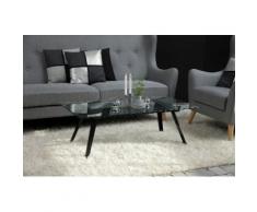 andas Couchtisch Moritz, schwarz, klar / schwarz