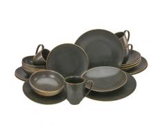 CreaTable Kombiservice "Rusty" (20-tlg) Porzellan, braun, braun-goldfarben