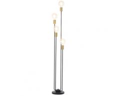 Leonique Stehlampe Jarla, E27, 1 St., Stehleuchte mit goldfarbenen Fassungen, Höhe 137 cm schwarz Leuchten LEONIQUE Deko