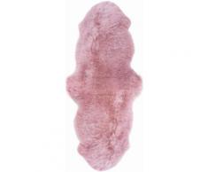 Fellteppich Double LUXOR living tierfellförmig Höhe 50 mm, rosa, Neutral, altrosa