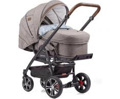 Gesslein Kombi-Kinderwagen F4 Air+ mit Tragetasche C2 Compact, Stein meliert/Lama grau Kinder Kombikinderwagen Kinderwagen Buggies