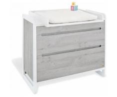 Pinolino Wickelkommode Curve, bis 15 kg, breit, 115 cm grau Baby Wickelkommoden wickeln