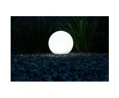 HEITRONIC LED Kugelleuchte Boule, LED-Board, Neutralweiß, Tag-/Nachtsensor weiß Gartenleuchten Gartendekoration Gartenmöbel Gartendeko