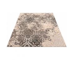 DELAVITA Teppich Auron, rechteckig, 12 mm Höhe, mit Glanzfaser, Wohnzimmer braun Wohnzimmerteppiche Teppiche nach Räumen