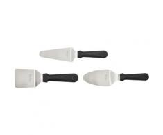 PINTINOX Tortenheber Professional, Edelstahl, 3-teilig, 11,8x1,8cm, 11,6x2,6cm und 6,2x5,9cm silberfarben Servierbesteck Bestecke Esszimmer