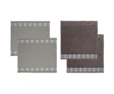 Geschirrtuch Lace (Set, 4-tlg.) grau Aufbewahrung Küchenhelfer Haushaltswaren Geschirrtücher