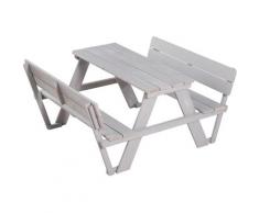 roba Kindersitzgruppe Picknick for 4 Outdoor Deluxe, Grau (Set, 1-tlg) grau Kinder Gartenmöbel Outdoor-Spielzeug Sitzmöbel-Sets
