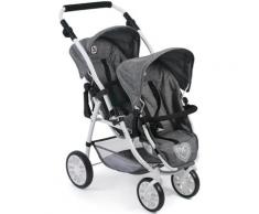 CHIC2000 Puppen-Zwillingsbuggy Vario, Jeans Grey grau Kinder Ab 3-5 Jahren Altersempfehlung