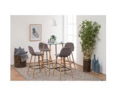 andas Barhocker Willy (Set, 2 Stück) grau Barmöbel Küchenmöbel Hocker
