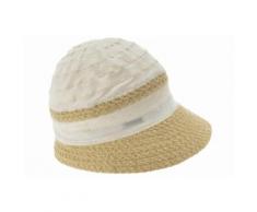 Seeberger Sonnenhut Glocke in Materialmix 54648-0, beige, Damen, Leinenoptik-sand