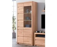 Vitrine Silkeborg, beige, Kernbuche teilmassiv