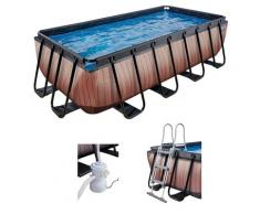 EXIT Framepool braun Swimmingpools Pools Planschbecken Garten Balkon
