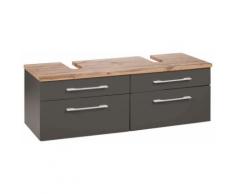 Held Möbel Waschbeckenunterschrank Davos Breite 120 cm, grau, grafit/grau