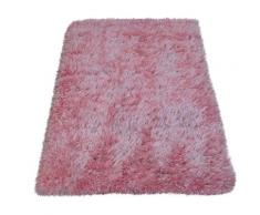 Paco Home Badematte Kanda 360, rechteckig, Höhe 45 mm, rutschhemmend beschichtet, fußbodenheizungsgeeignet, Badteppich, Uni Farben, weicher Hochflor, waschbar, rechteckig & rund erhältlich rosa Badematten