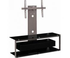 Maja Möbel TV-Rack JOICE 5202, schwarz, Metall anthrazit,Schwarzglas