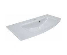 FACKELMANN Einbauwaschbecken Rondo, Glas, Breite 100 cm weiß Waschbecken Bad Sanitär