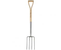 Kent & Stowe Spaten Spatengabel, 18 cm Arbeitsbreite, 4 Zinken braun Gartenwerkzeug Gartengeräte Garten Balkon