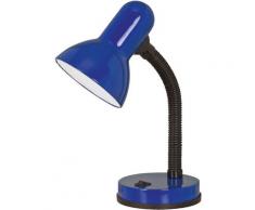 EGLO Tischleuchte BASIC, E27, blau / Ø12,5 x H30 cm exkl. 1 E27 (je max. 40W) Wippschalter - schwenkbar flexibler Hals Schreibtischlampe Tischlampe Bürolampe Lampe Büro Schreibtischleuchte Tischleuchten Lampen Leuchten sofort lieferbar
