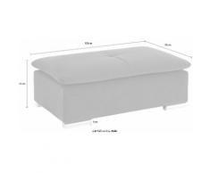 Nova Via Hocker, wahlweise mit Kaltschaum (140kg Belastung/Sitz) und AquaClean-Stoff für leichte Reinigung Wasser beige Hocker Polsterhocker Sessel Sofas Couches