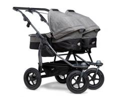 tfk Zwillings-Kombikinderwagen duo grau Kinder Geschwisterwagen Kinderwagen Buggies
