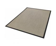 Dekowe Läufer Brasil, rechteckig, 10 mm Höhe, Teppich-Läufer, gewebt, Obermaterial: 100% Sisal, mit Bordüre, Flur schwarz Teppichläufer Teppiche und Diele