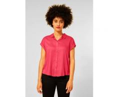 STREET ONE Blusentop, mit Knopfleiste intense coral Damen Blusentop Blusen
