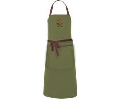 APELT Grillschürze 3963 Outdoor, GRILL Chef, (1 tlg.), Fleckschutz grün, braun, rot Grillzubehör Haushaltswaren