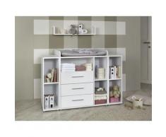 BMG Wickelkommode Luis, bis 25 kg, umbaufähig zur Kommode, mit Wandboard und Unterstellregal (Set), 89 cm weiß Baby Wickelkommoden wickeln