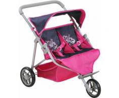 Knorrtoys Puppen-Zwillingsbuggy "Duo - diadem", rosa, Damen, blau-rosa