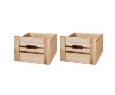 welltime Aufbewahrungsbox Venezia Landhaus, (Set, 2 St.), aus Massivholz Kiefer beige Körbe Boxen Regal- Ordnungssysteme Küche Ordnung