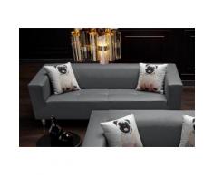 COLLECTION AB 3-Sitzer, mit 2 lustigen Hunde-Zierkissen, frei im Raum stellbar grau 3-Sitzer Sofas Einzelsofas Couches