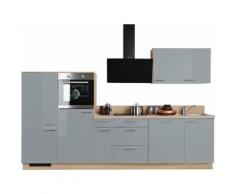 Express Küchen Küchenzeile Scafa, mit E-Geräten, Stellbreite 320 cm EEK C grau Küchenzeilen Geräten -blöcke Küchenmöbel Arbeitsmöbel-Sets