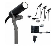 Paulmann LED Gartenstrahler Outdoor Plug & Shine Starterset Spot Plantini, 5 St., Warmweiß, 3000K 24V Anthrazit grau LED-Lampen LED-Leuchten Lampen Leuchten sofort lieferbar