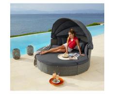 MERXX Sonneninsel Multifunktionsbett Riva grau Gartensofas Gartenmöbel Gartendeko