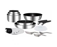 Tefal Pfannen-Set Ingenio Préférence (Set 15-tlg), silberfarben, silberfarben