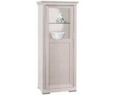 SELVA Vitrine Luna Modell 7242 Türanschlag links wahlweise mit Beleuchtung, beige, elfenbeinfarbig