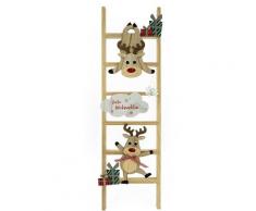 NOOR LIVING Dekoleiter Frohe Weihnachten, Höhe 90 cm beige Deko-Objekte Figuren Skulpturen Wohnaccessoires