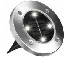 MediaShop LED Gartenleuchte DISK LIGHTS, LED-Board, Set mit 8 Stück silberfarben LED-Lampen LED-Leuchten SOFORT LIEFERBARE Lampen Leuchten