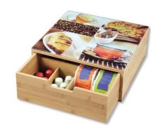 KESPER for kitchen & home Aufbewahrungsbox, 8 Fächer braun Körbe Boxen Regal- Ordnungssysteme Küche Ordnung Aufbewahrungsbox