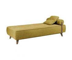 TOM TAILOR Daybett NORDIC DAYBED PURE, inklusive Kissenrolle & Lederband, wahlweise mit Bettkasten, Füße in Nussbaum gelb Tagesbetten Gästebetten Betten