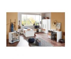 arthur berndt Jugendzimmer-Set, (5 St., Bett + 3 trg. Schrank Schreibtisch Regalwagen Lowboard), mit Melamin-Oberfläche weiß Kinder Jugendzimmer-Set Komplett-Kinderzimmer Kindermöbel
