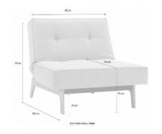 INNOVATION LIVING ™ Sessel Splitback, mit Eik Beine, in skandinavischen Design grau