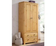 Home affaire Kleiderschrank Gotland, Höhe 178 cm, mit Holztüren beige Mehrzweckschränke Schränke