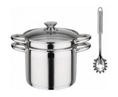 GSW Spaghettitopf Treviso, Edelstahl 18/8, (1 tlg.), Induktion, 6,5 Liter, inkl. Pastalöffel silberfarben Spaghettitöpfe Töpfe Haushaltswaren