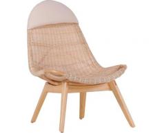 Gutmann Factory Rattanstuhl Fenno beige Sessel Hocker SOFORT LIEFERBARE Möbel Stühle